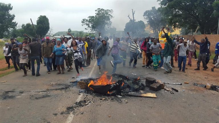 Residents Protest After Child Falls Down Mine Shaft In Boksburg The Citizen