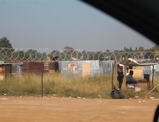 A razor wire fence was erected around the property a few weeks ago.