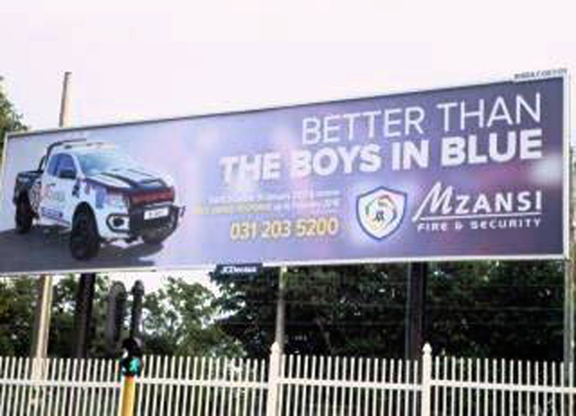 Brazen security billboard in KZN gets major flack The Citizen