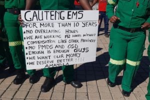 Gauteng EMS workers protest