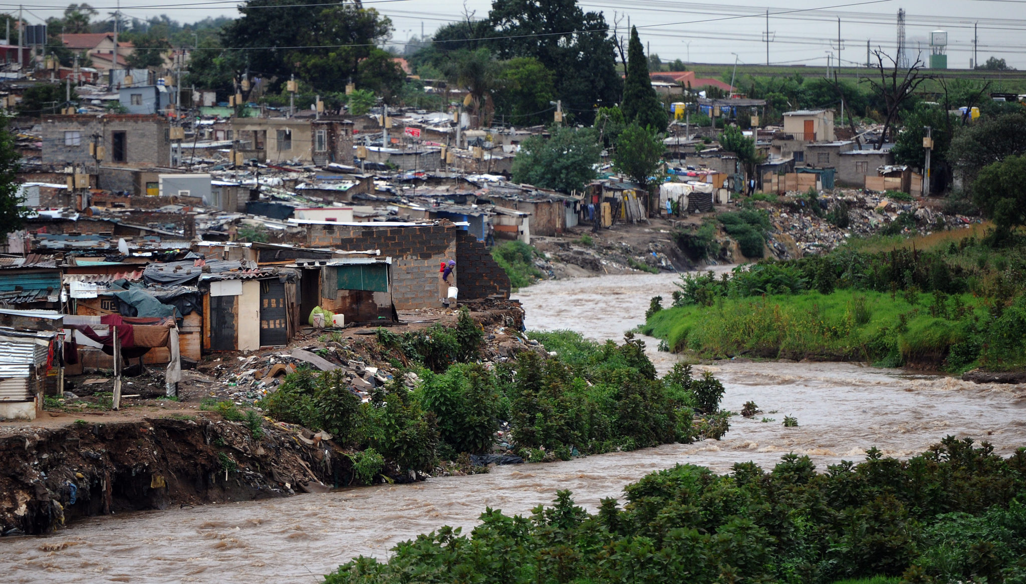 WATCH Jukskei River flood Families evacuated as water levels rise