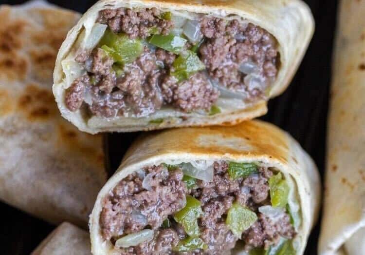 Philly cheesesteak wraps