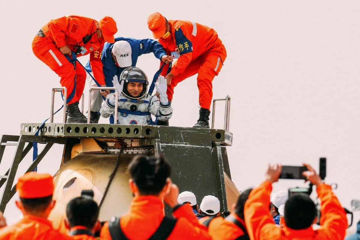 Three Chinese astronauts return to Earth after six months in space