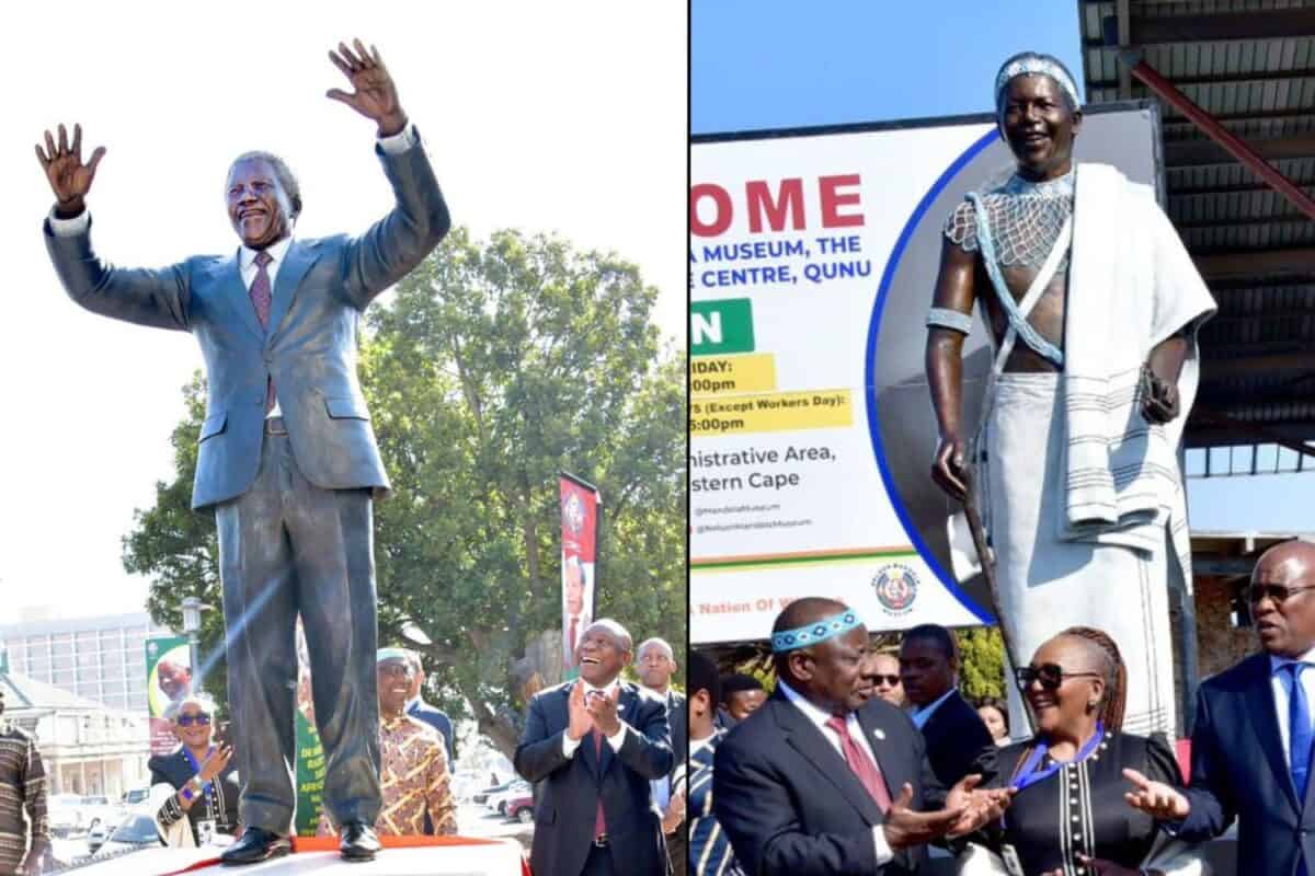 'Seeds of greatness' Take a look the two statues unveiled by Ramaphosa