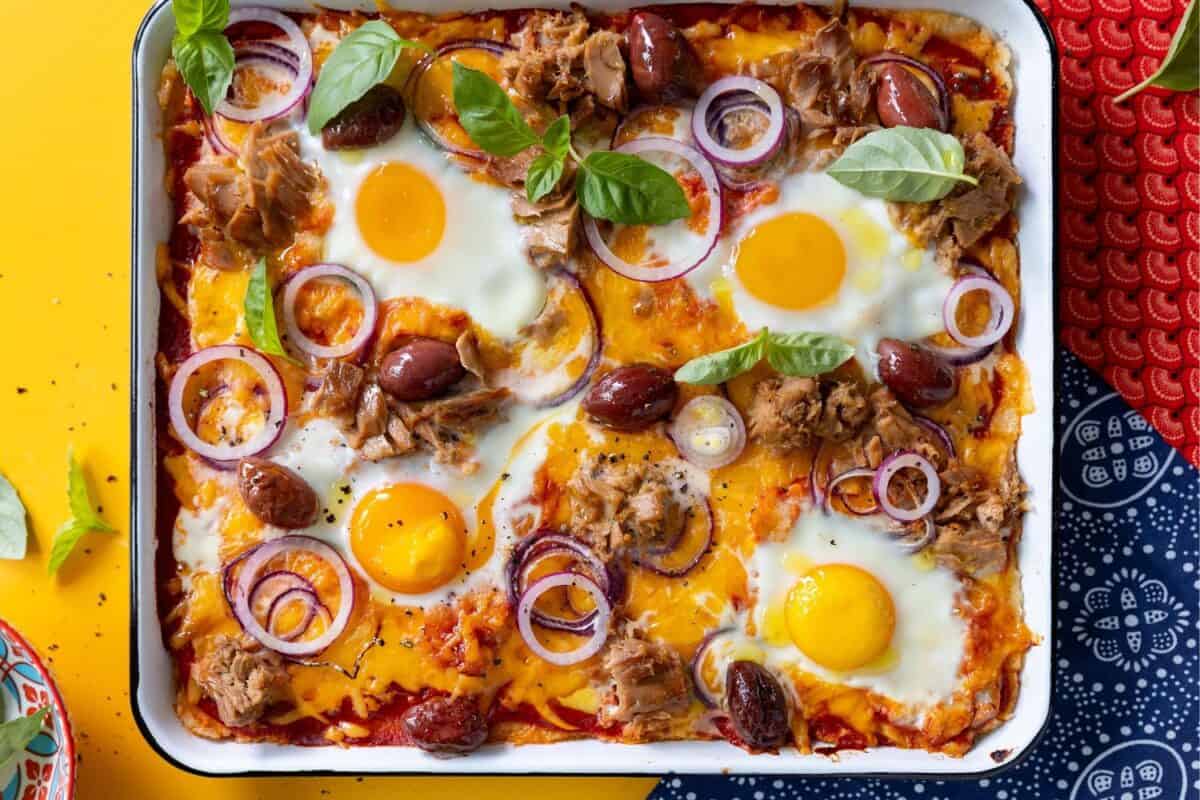 Recipe of the day Tuna and egg pap pizza
