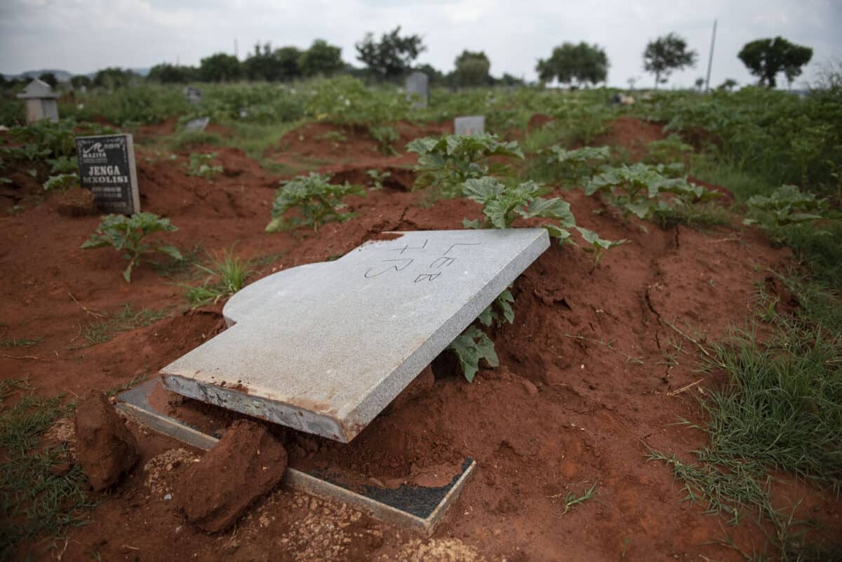 WATCH: Heavy rains lead to graves and tombstones collapsing in Joburg ...