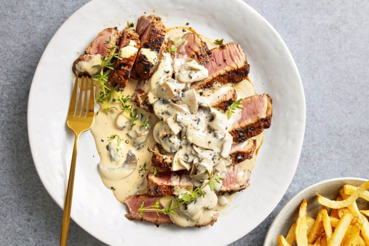 Sunday lunch: Rump Steak with Mushroom Sauce