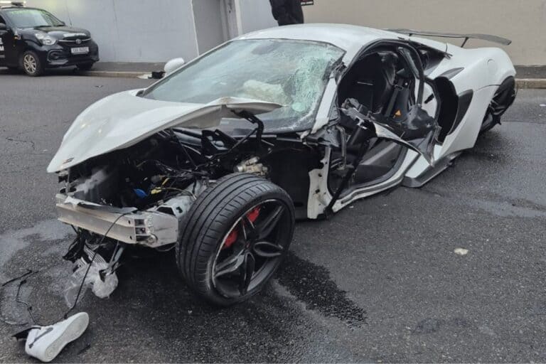 Cops investigating after Nigerian rapper crashes R3M McLaren 570S