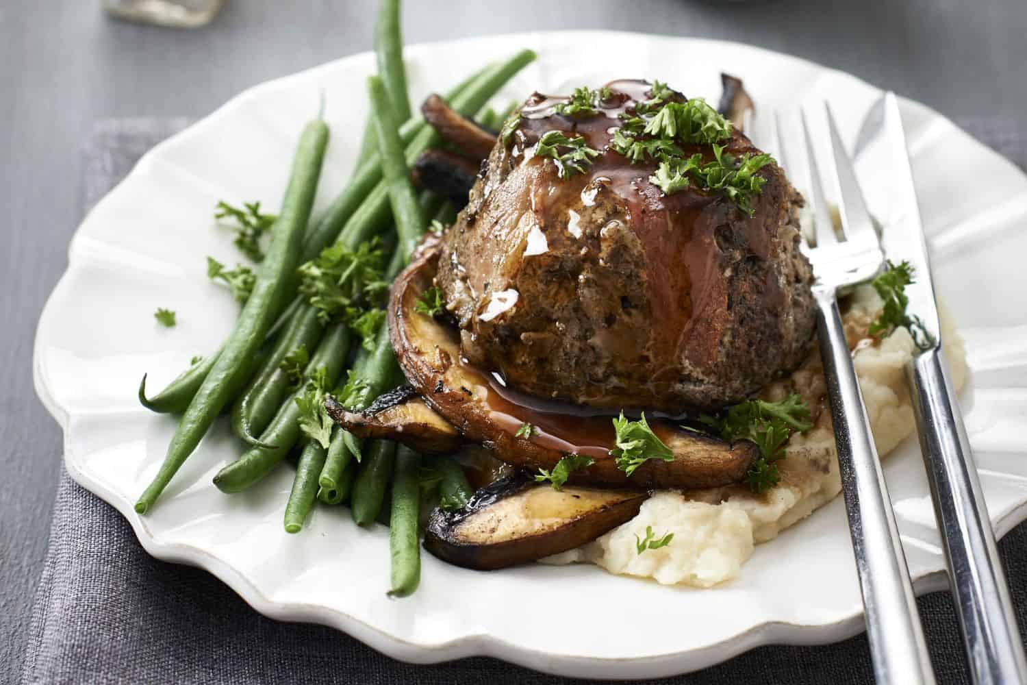 Pork, mushroom and sage meatloaf, Picture supplied
