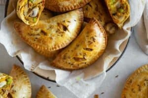 Curried mushroom hand pies