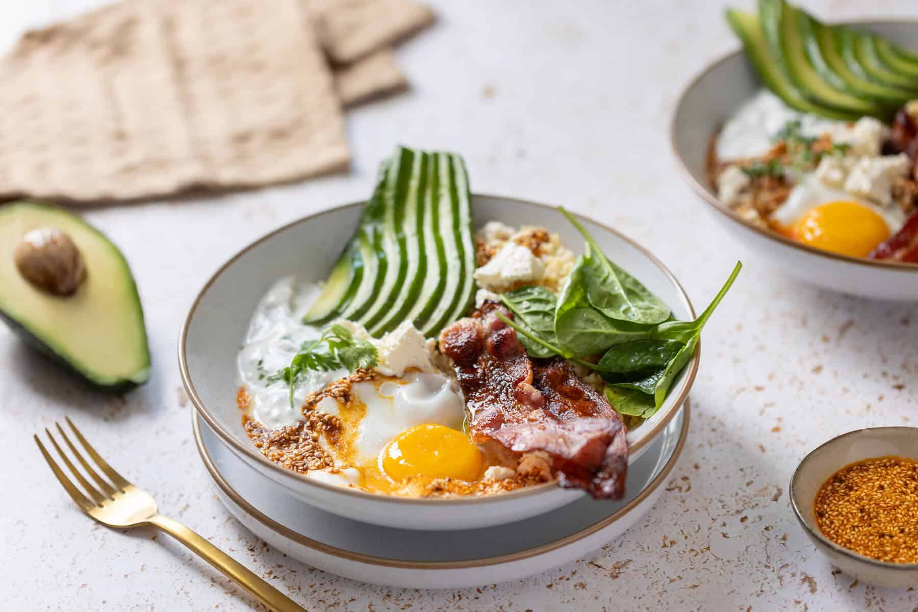 Avo Bulgur Wheat Breakfast Salad