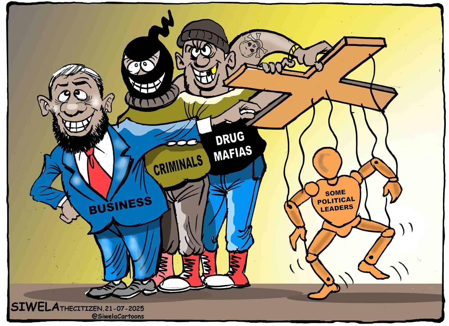 Criminals pull the strings
