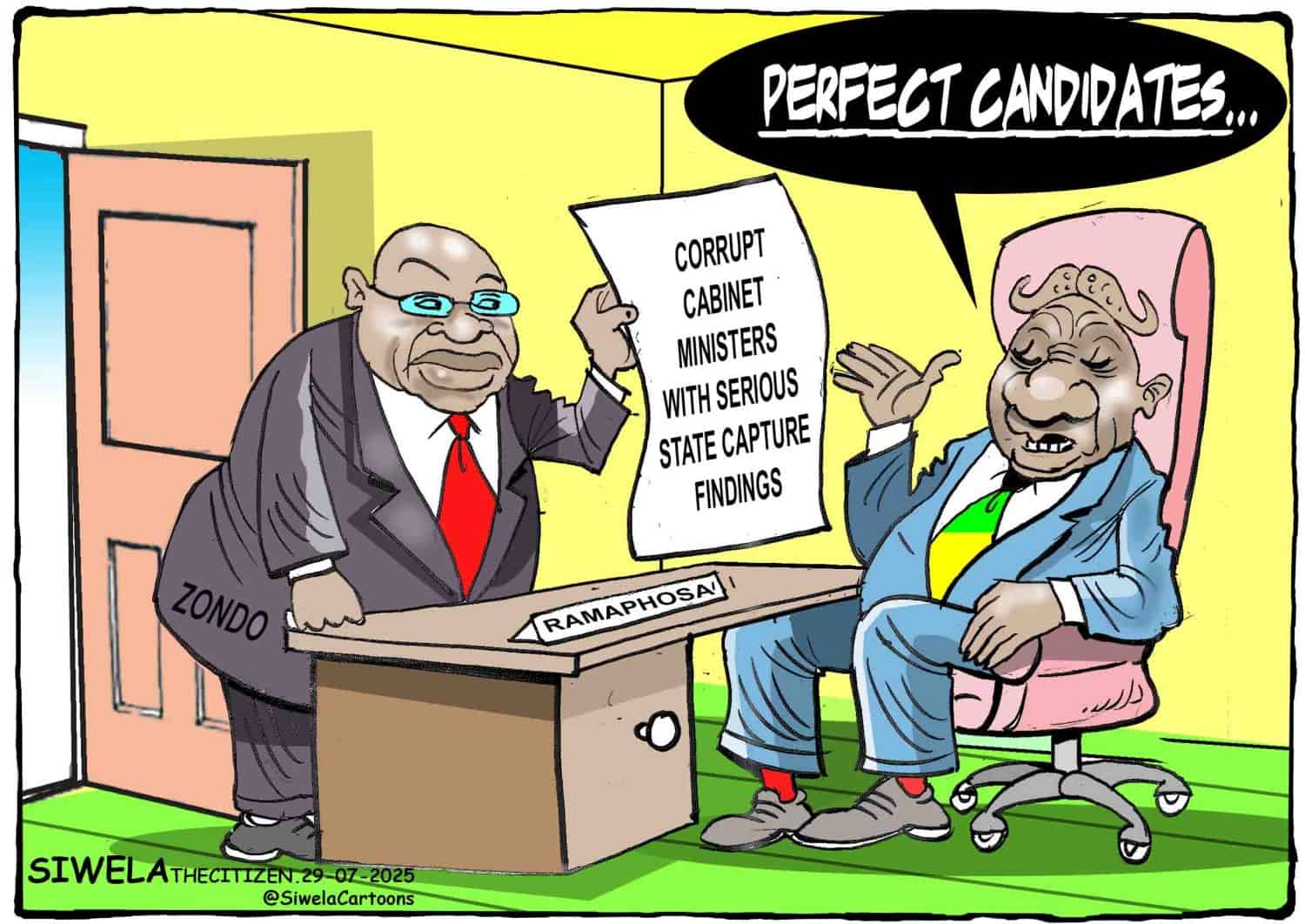 Cartoon Zondo Ramaphosa