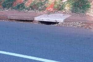Storm water drain where the CCTV equipment and the foetus/ dead baby were allegedly dumped.