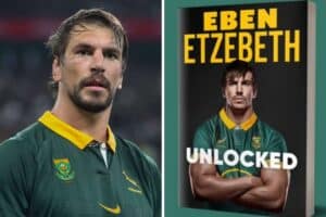 Eben Etzebeth and his book cover