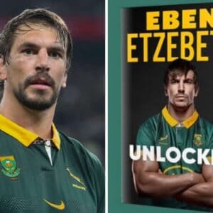 Eben Etzebeth and his book cover