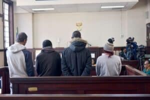 Nuclear resident and her friends after appearing at Johannesburg Magistrates court , 31 July 2025, for child abuse after a social media video showing a young boy smoking a bottleneck which her mother and three others are appearing in court for child abuse.