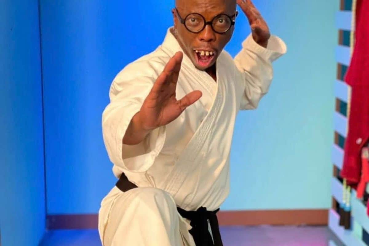 Oscar Mgudlwa in character as Madluphuthu