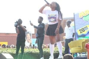 Makhadzi performing on stage