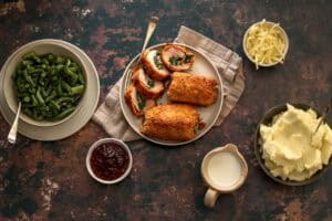 Pork spinach cordon bleu