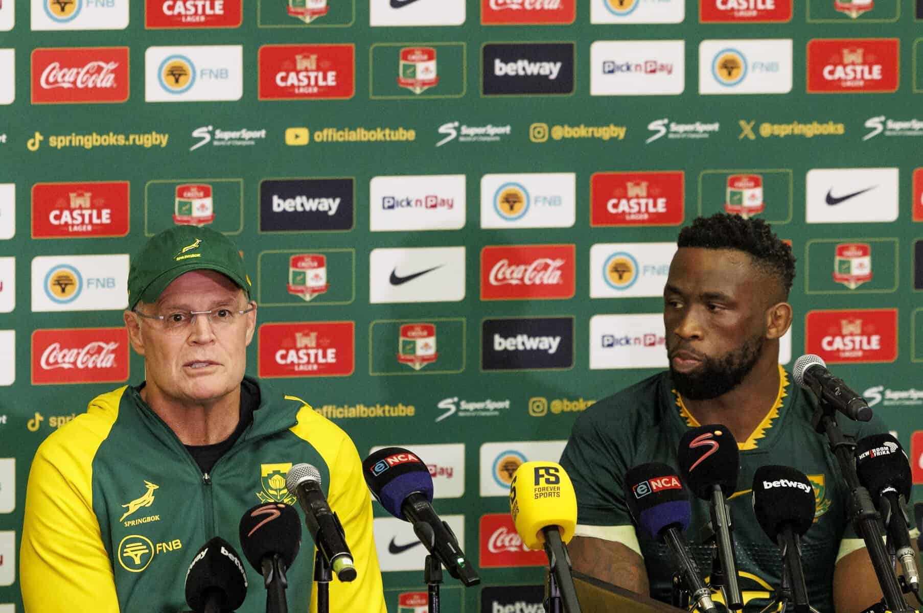 Rassie Erasmus and Siya Kolisi