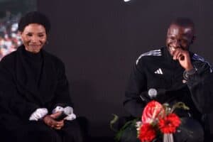 Tshegofatso Mabasa and his mother, Itumeleng