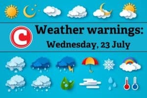 Weather forecast 23 July 2025