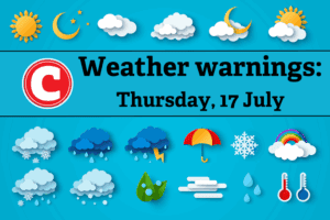 Weather forecast 17 July 2025