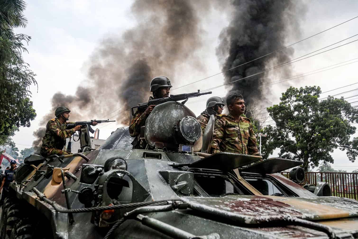 Army personnel patrol