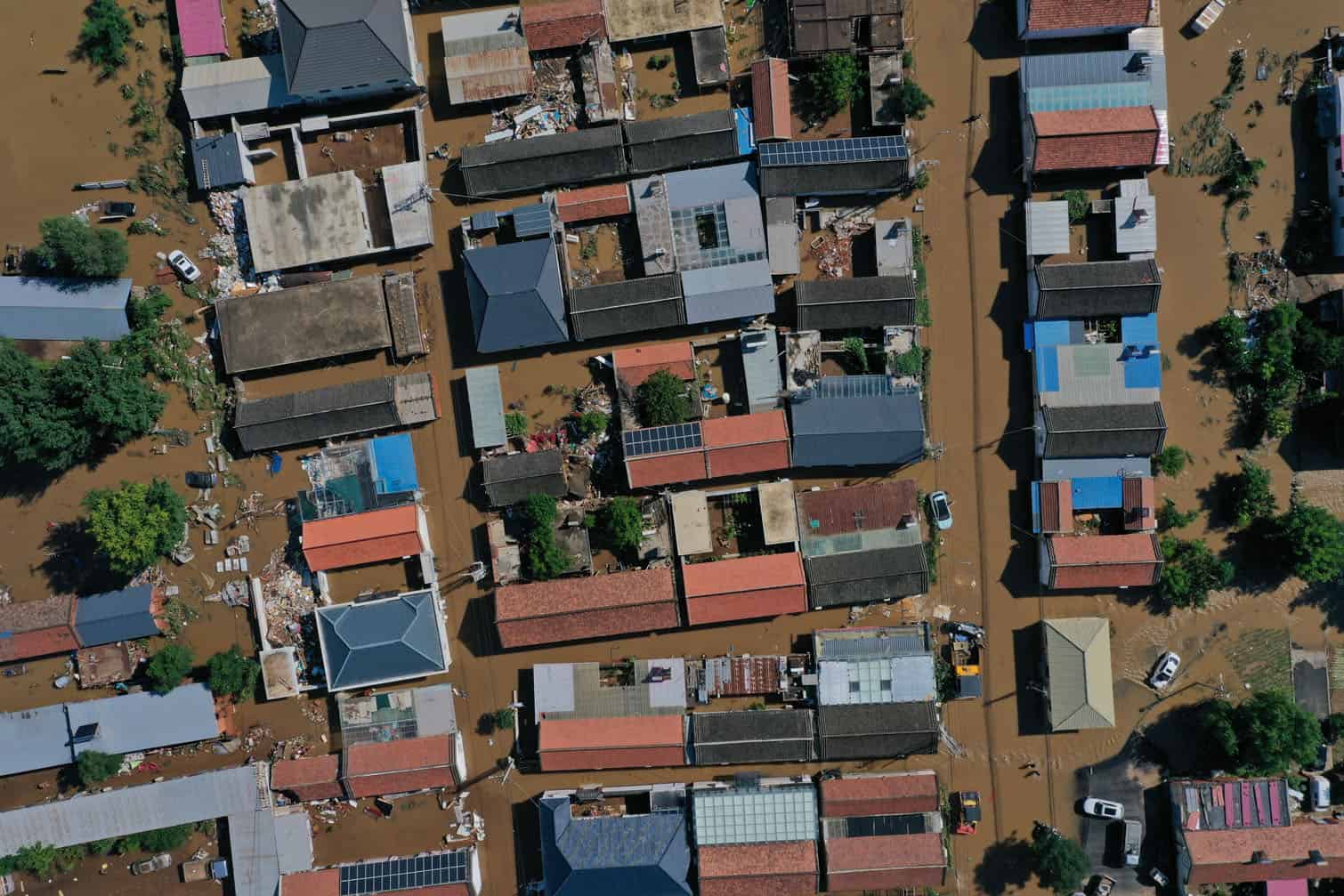a flooded area in Miyun district