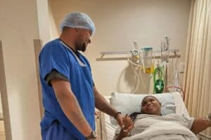 Gogo Maweni and her husband in hospital