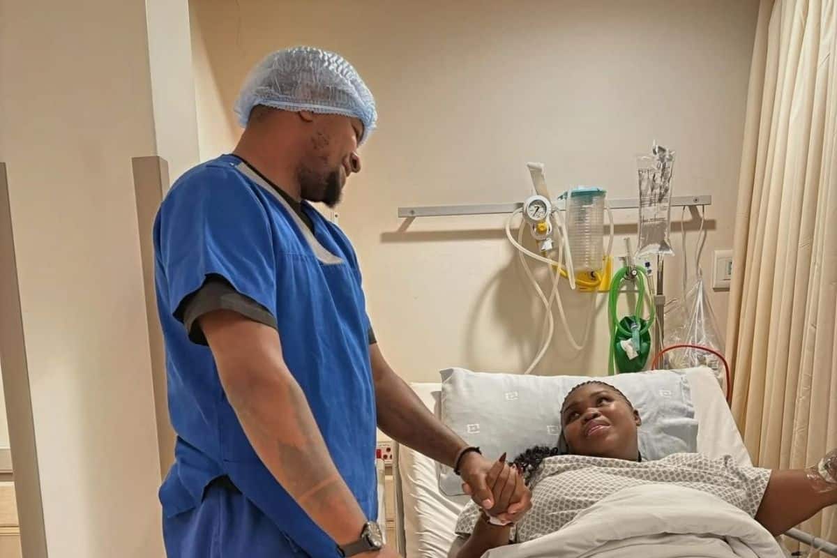 Gogo Maweni and her husband in hospital