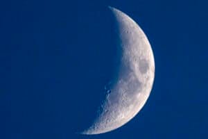 The waxing crescent moon