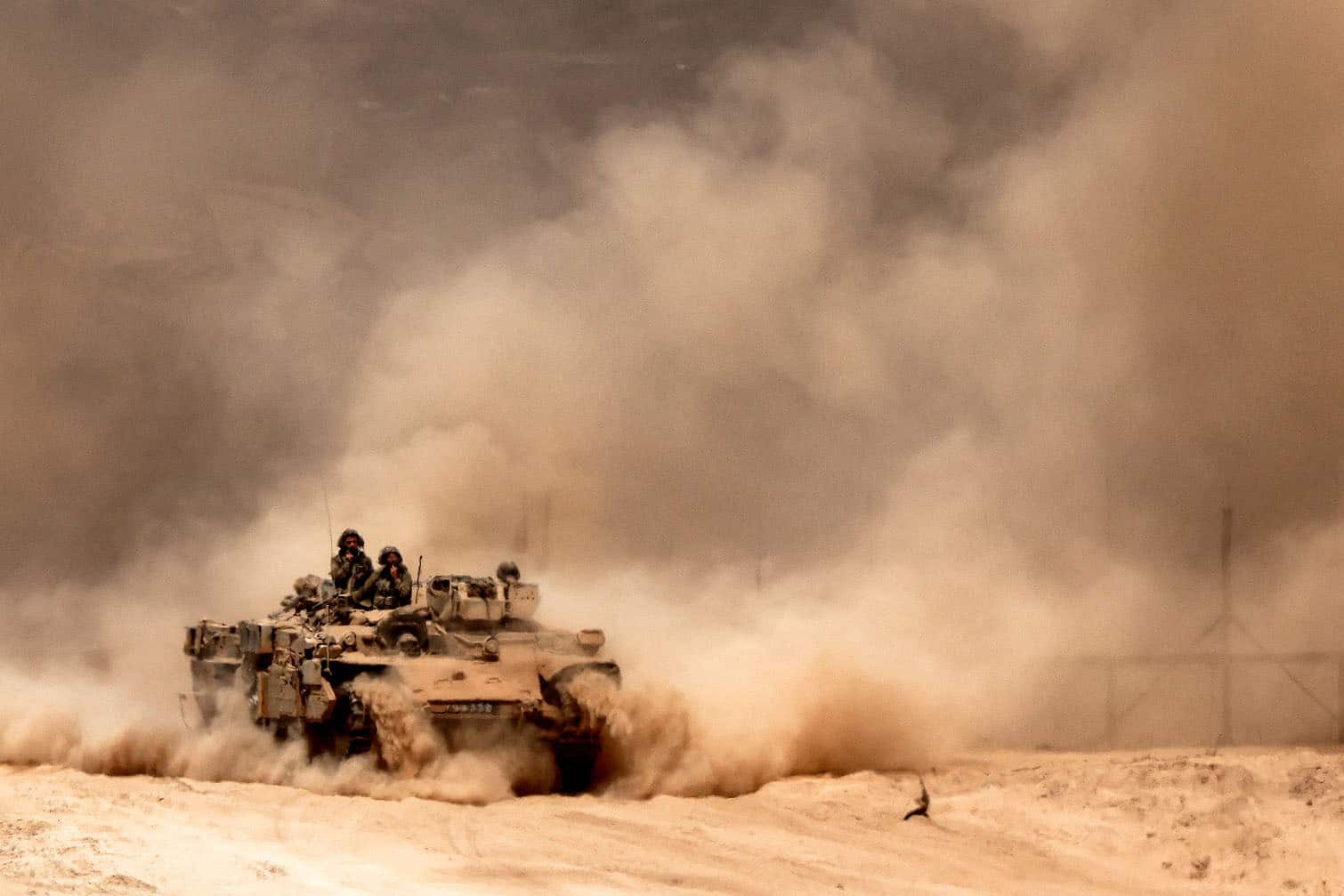 An Israeli army infantry fighting vehicle
