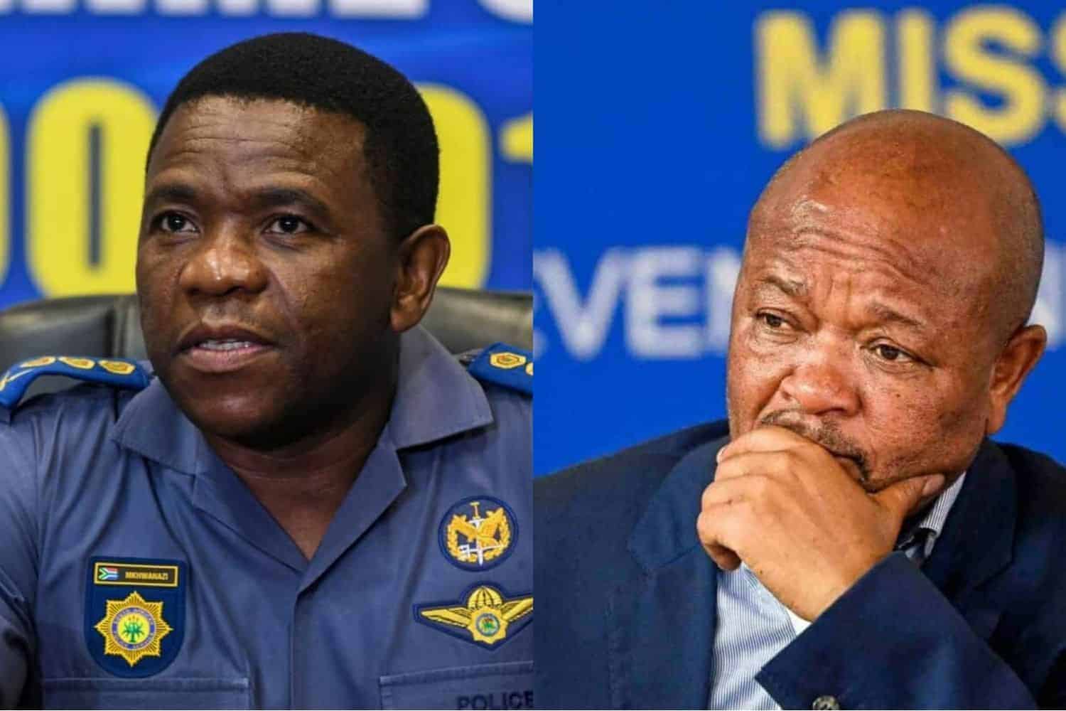 Nhlanhla Mkhwanazi and Police Minister Senzo Mchunu have been at loggerheads.