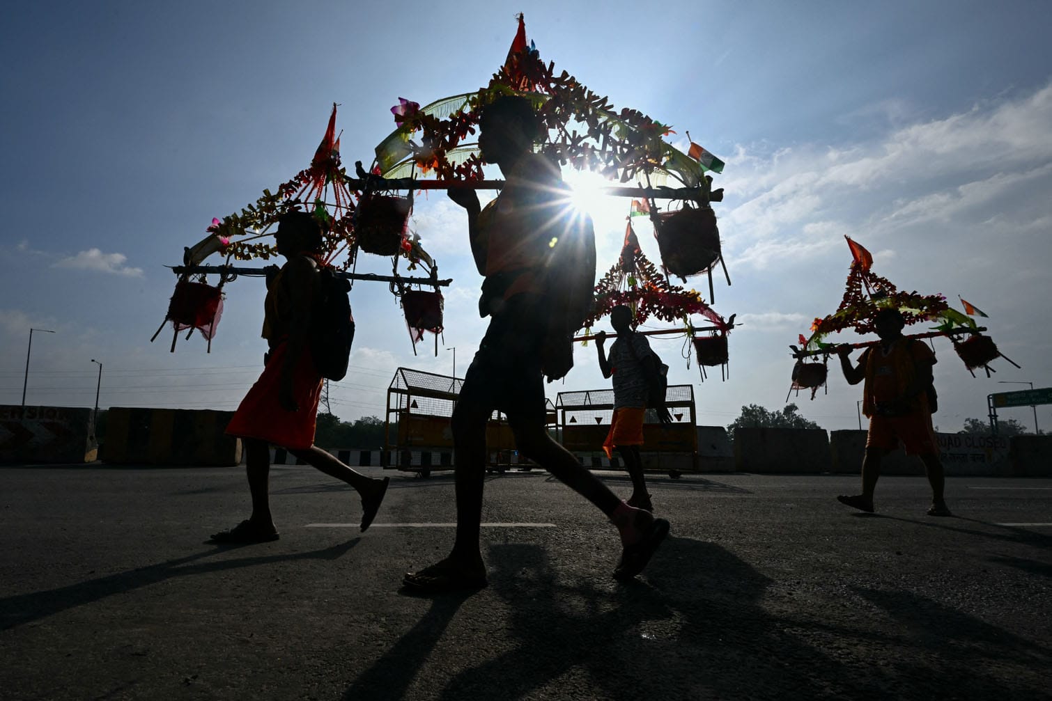 Kanwariyas, devotees of the Hindu god Shiva