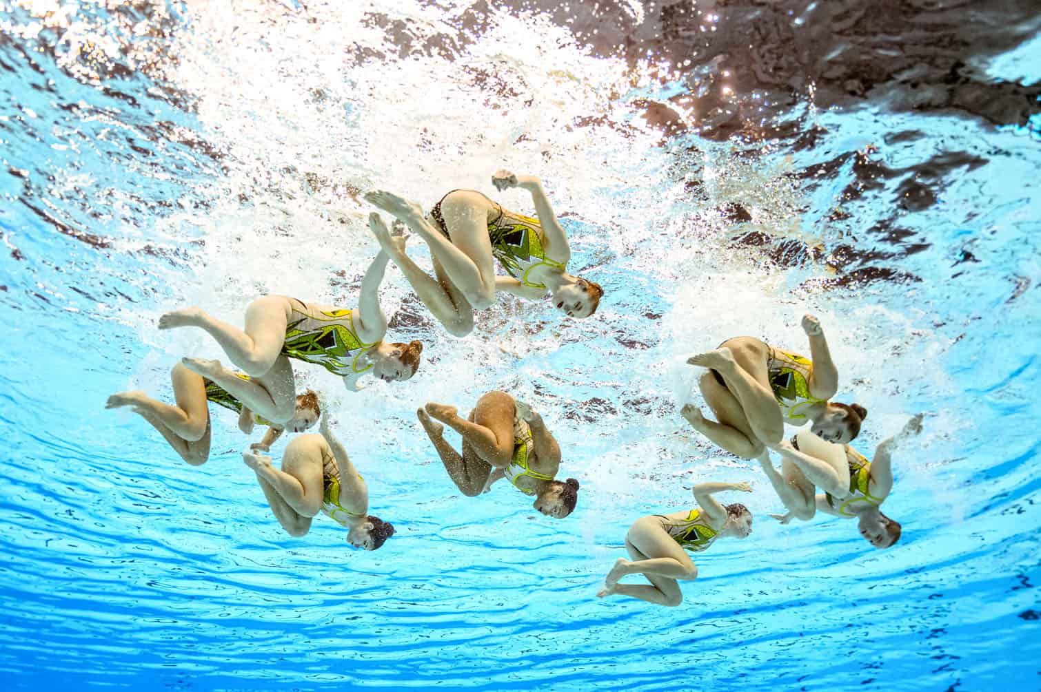 Team South Africa competes in technical artistic swimming