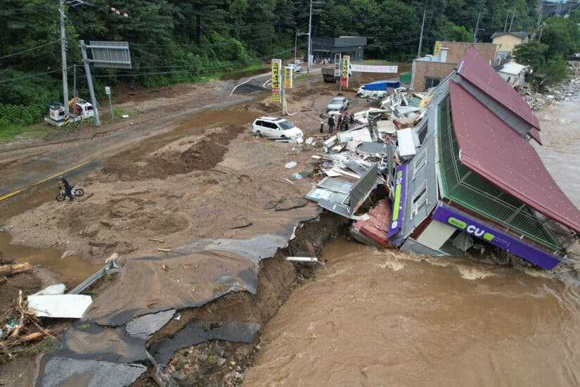 Heavy rain damage in Gapyeong