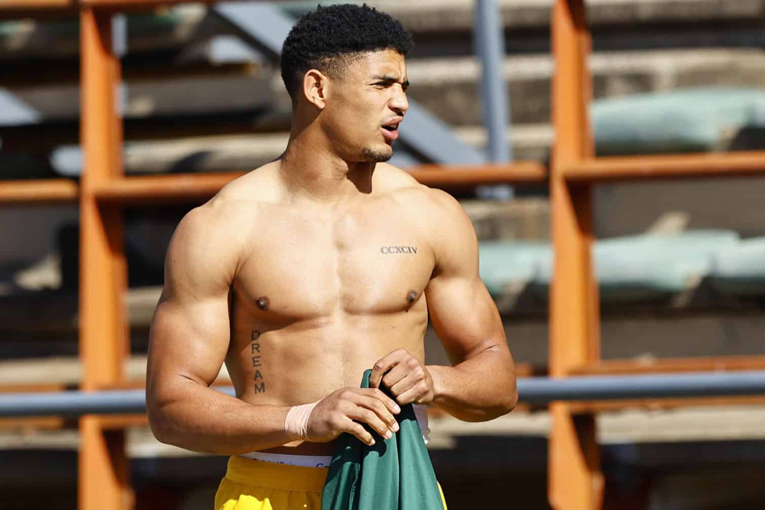 South Africa's rugby team training