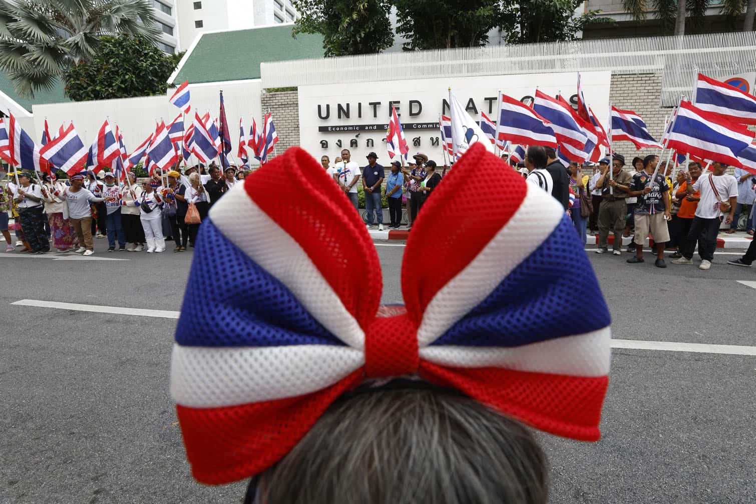 Rally outside UN amid escalating Thai-Cambodian border dispute