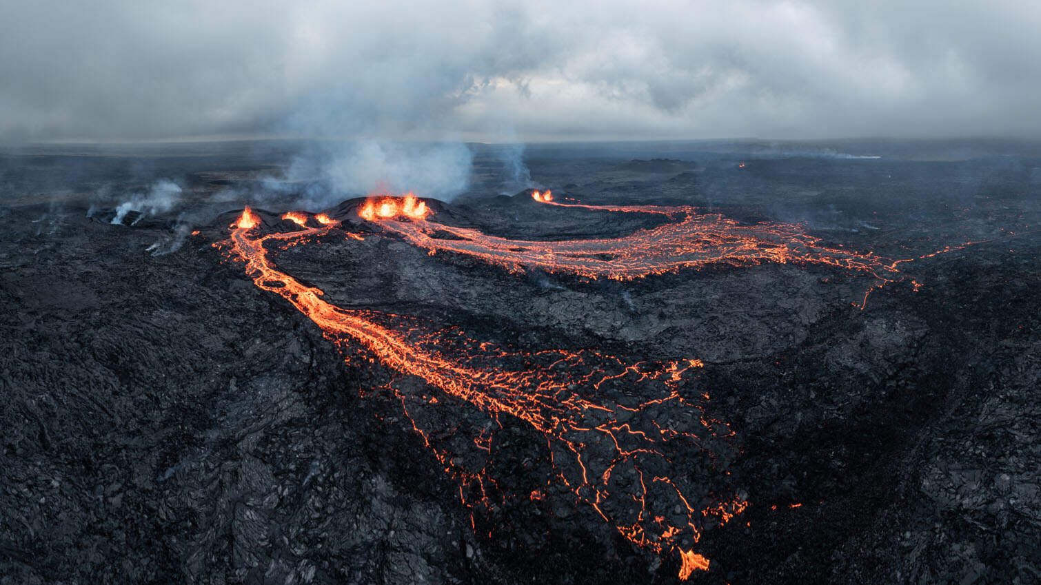 Volcano eruption near Grindavik
