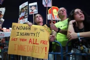 Israel-Palestinian Conflict Hostages Protest Gaza