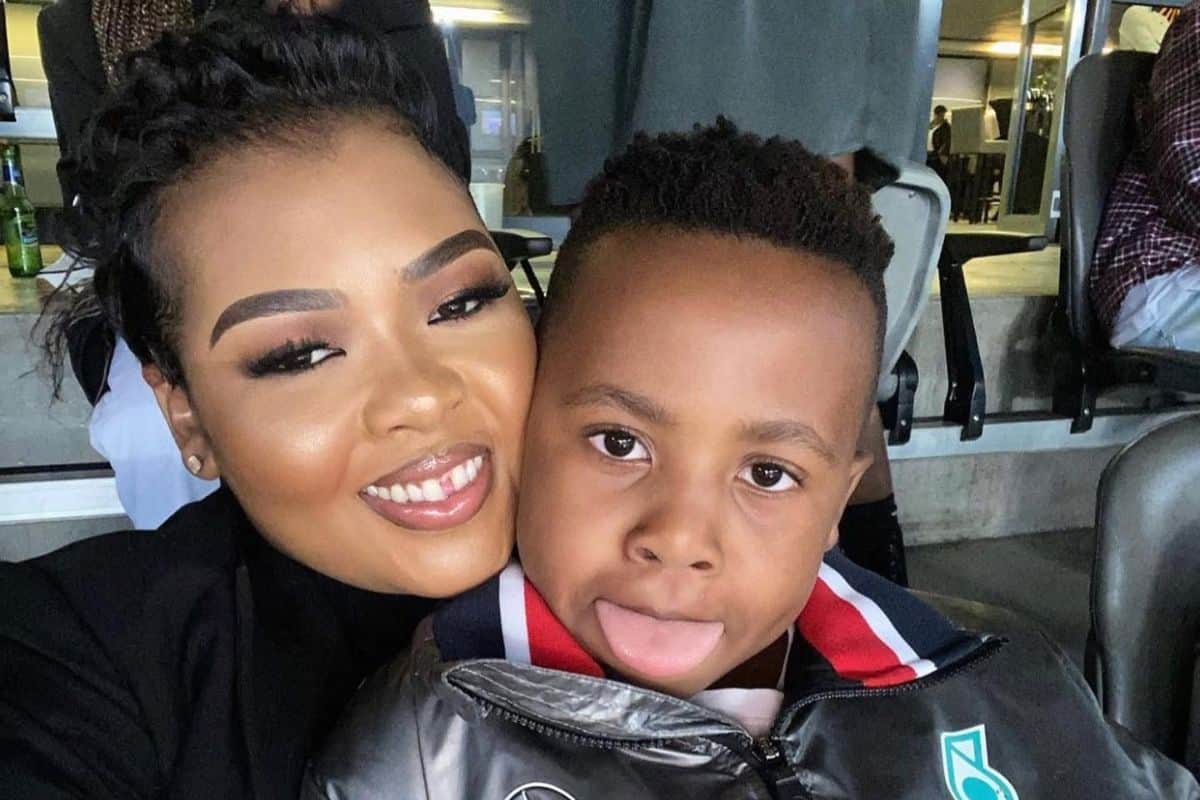 Anele Mdoda and her son Alakhe