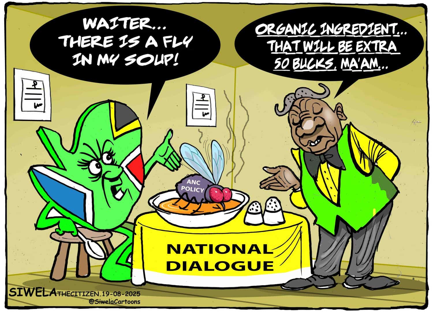 Cartoon Ramaphosa National Dialogue