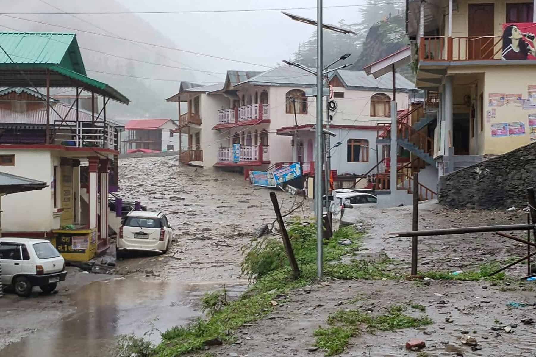 Flash flood washes out India Himalayan town, killing four