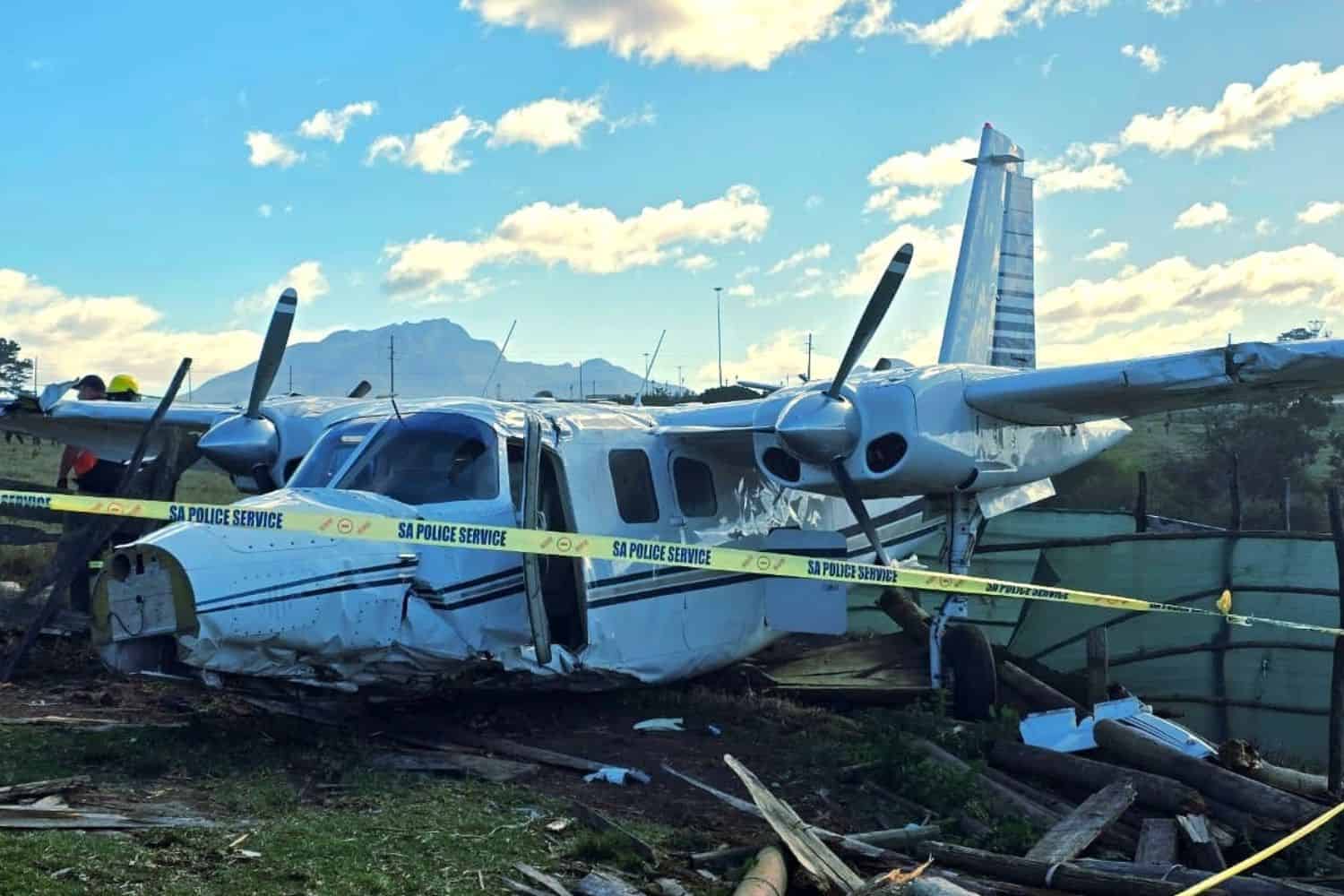 Pilot and passenger escape with minor injuries after aircraft crash in George