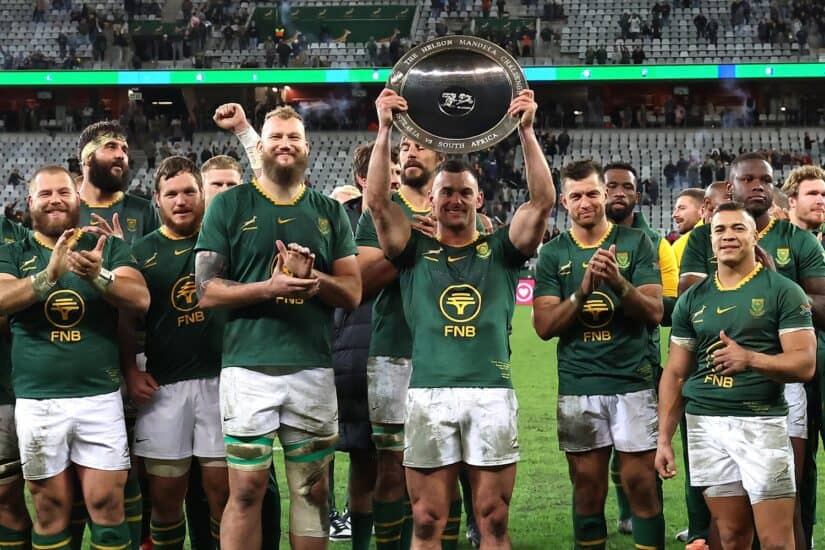 Jesse Kriel and Springbok players