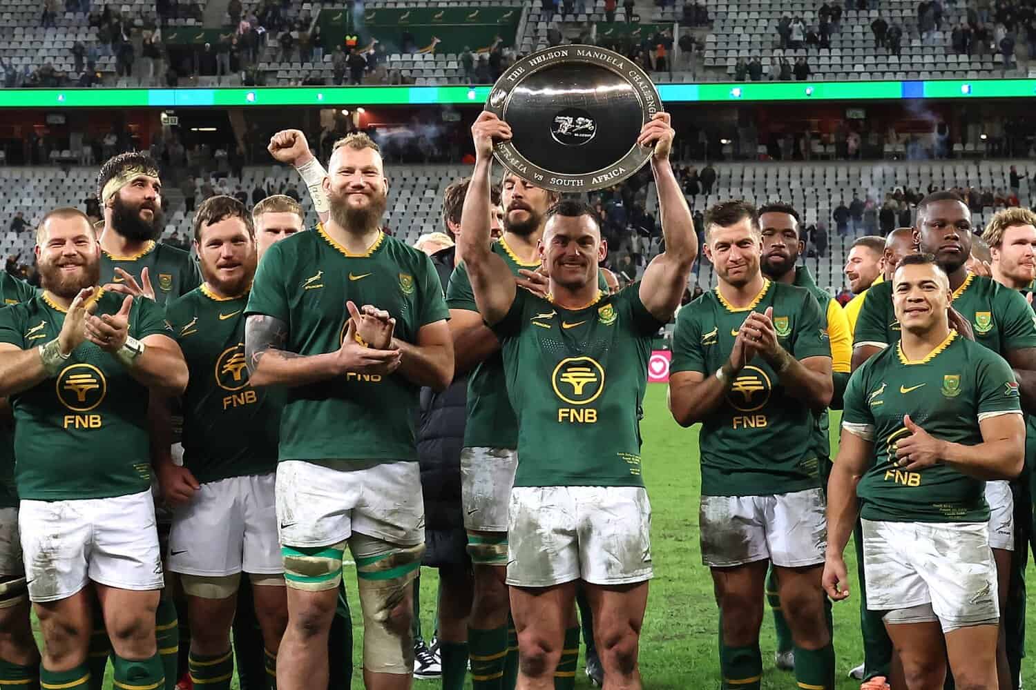 Jesse Kriel and Springbok players