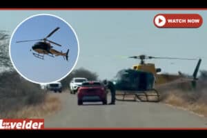 A SANParks chopper conducts a traffic stop