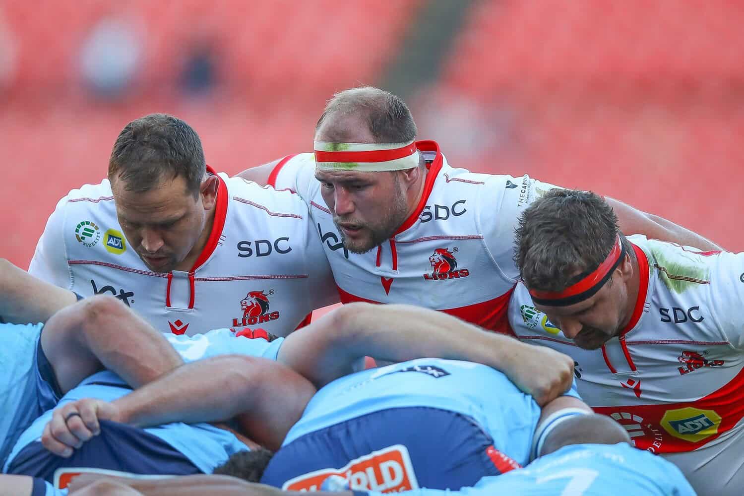 Lions and Bulls rugby players